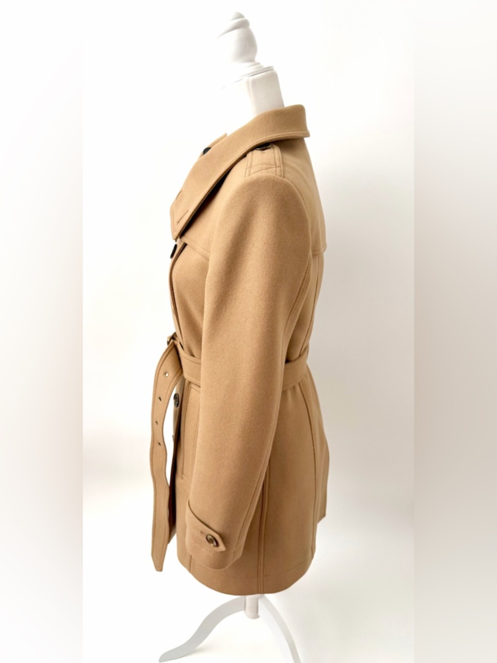 BURBERRY | Camel Wool Daylesmoore Heritage Military Trench Coat Belted US 6 - Picture 7 of 15